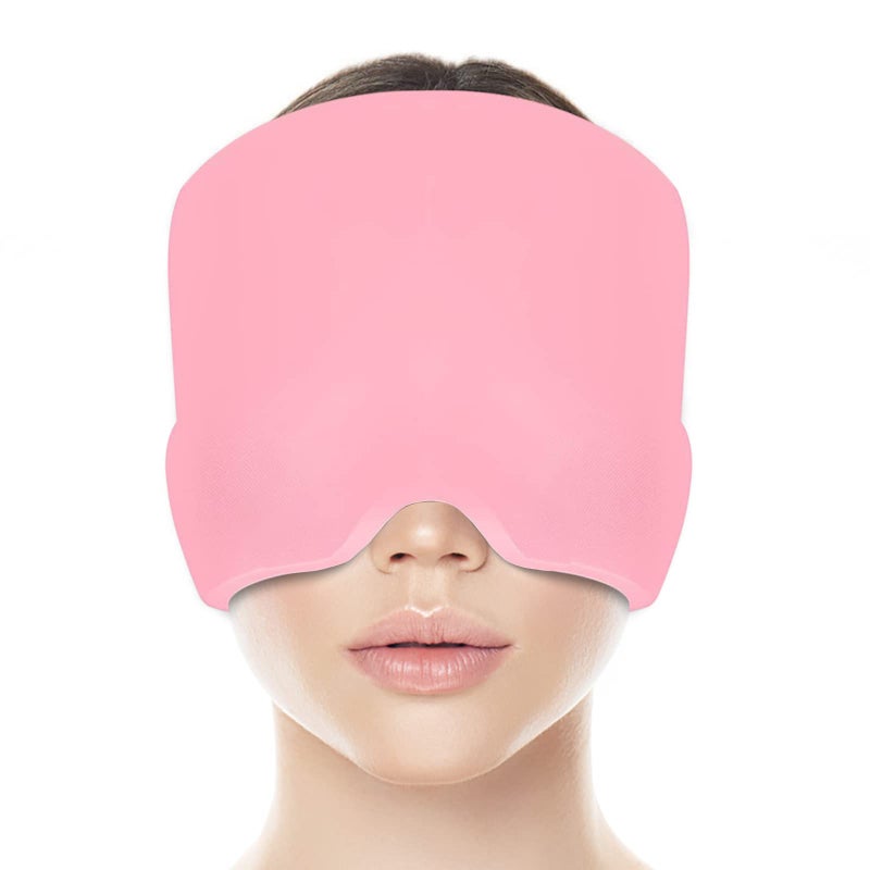 Headache Relief Cap With Reusable 360 Ice Gel Pack Wearable Migraine and Tension Relief Hat for Puffy Eyes Sinus Stress One Size Fits All